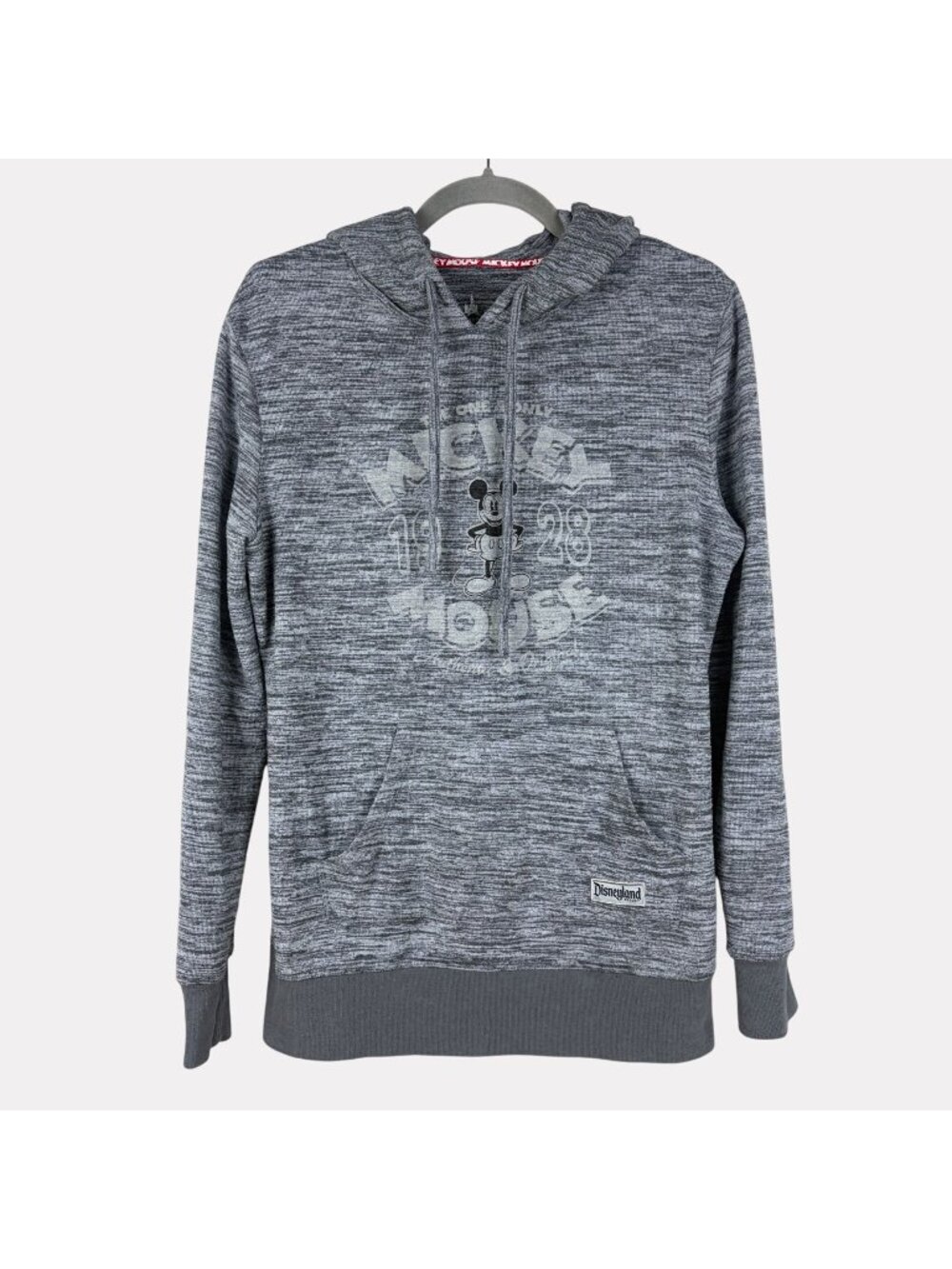 Disney Parks Mickey Mouse Heathered Pull Over Hoodie Womens Medium Gray